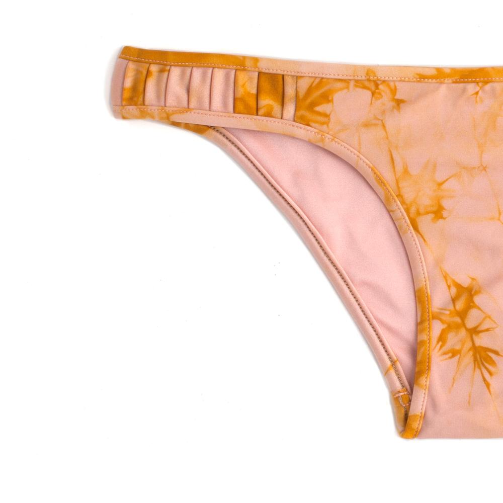 Orange tie-dyed bikini bottom