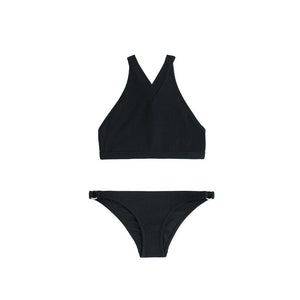 Black two piece swimsuit by Made by Dawn
