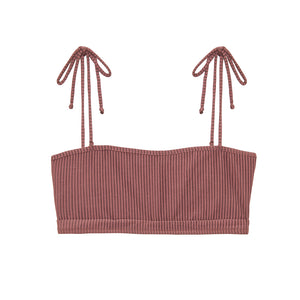 Mauve bandeau bikini top by Made by Dawn