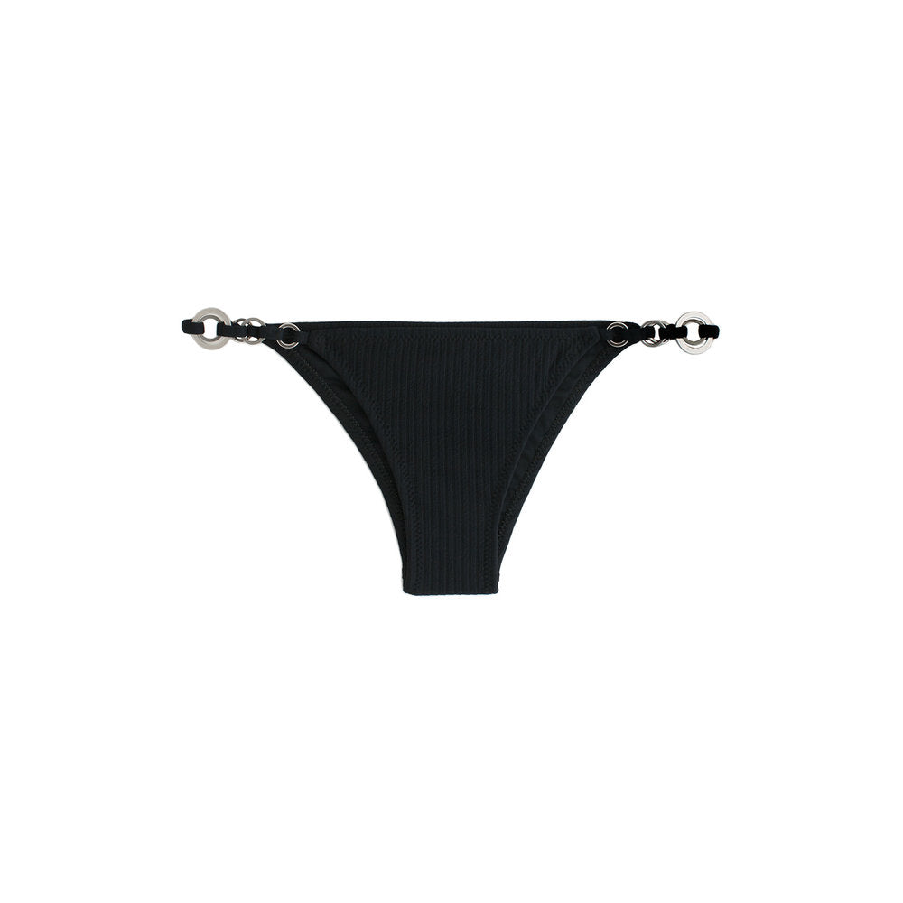 Black bikini bottom with gold chain detailing