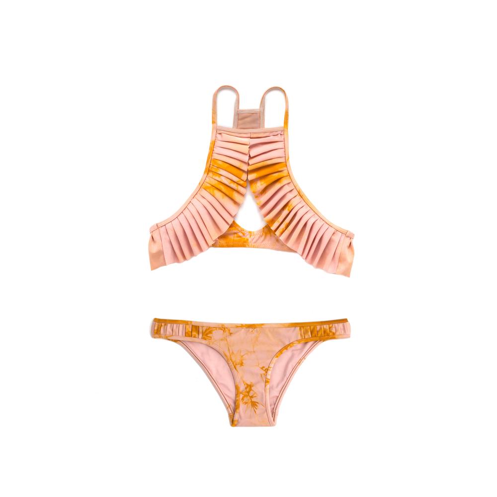 Orange tie-dyed bikini bottom by Made by Dawn