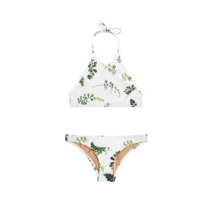 Leaf print two piece swimsuit by Made by Dawn