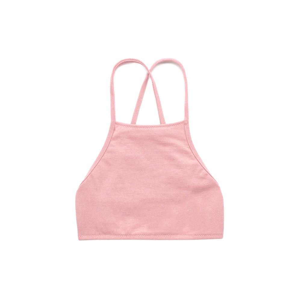 Pink halter bikini top by Made by Dawn