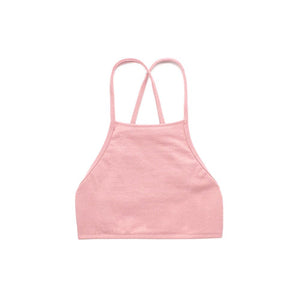Pink halter bikini top by Made by Dawn